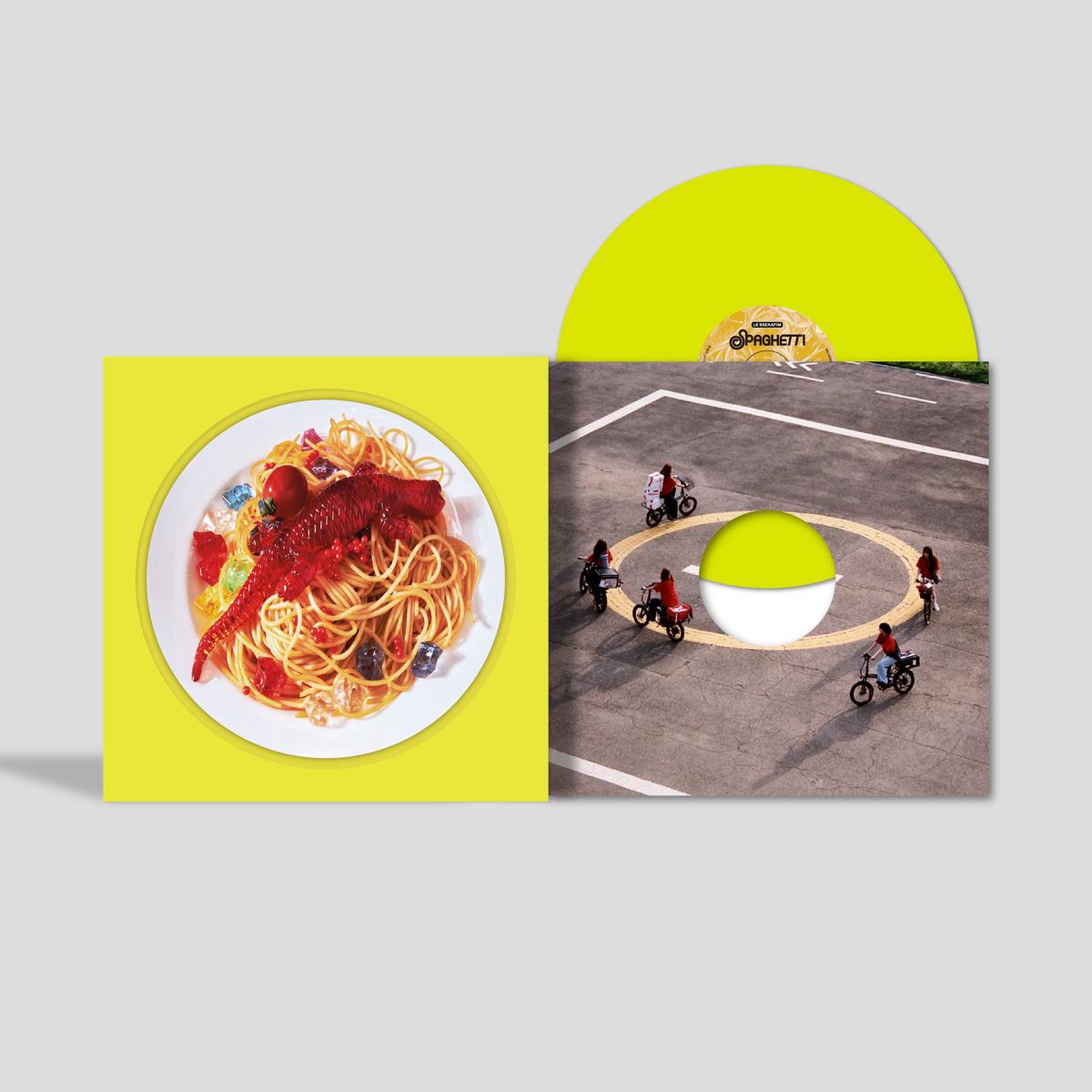 1st Single Album SPAGHETTI (Neon Yellow Ver.) - LE SSERAFIM [Colour Vinyl]