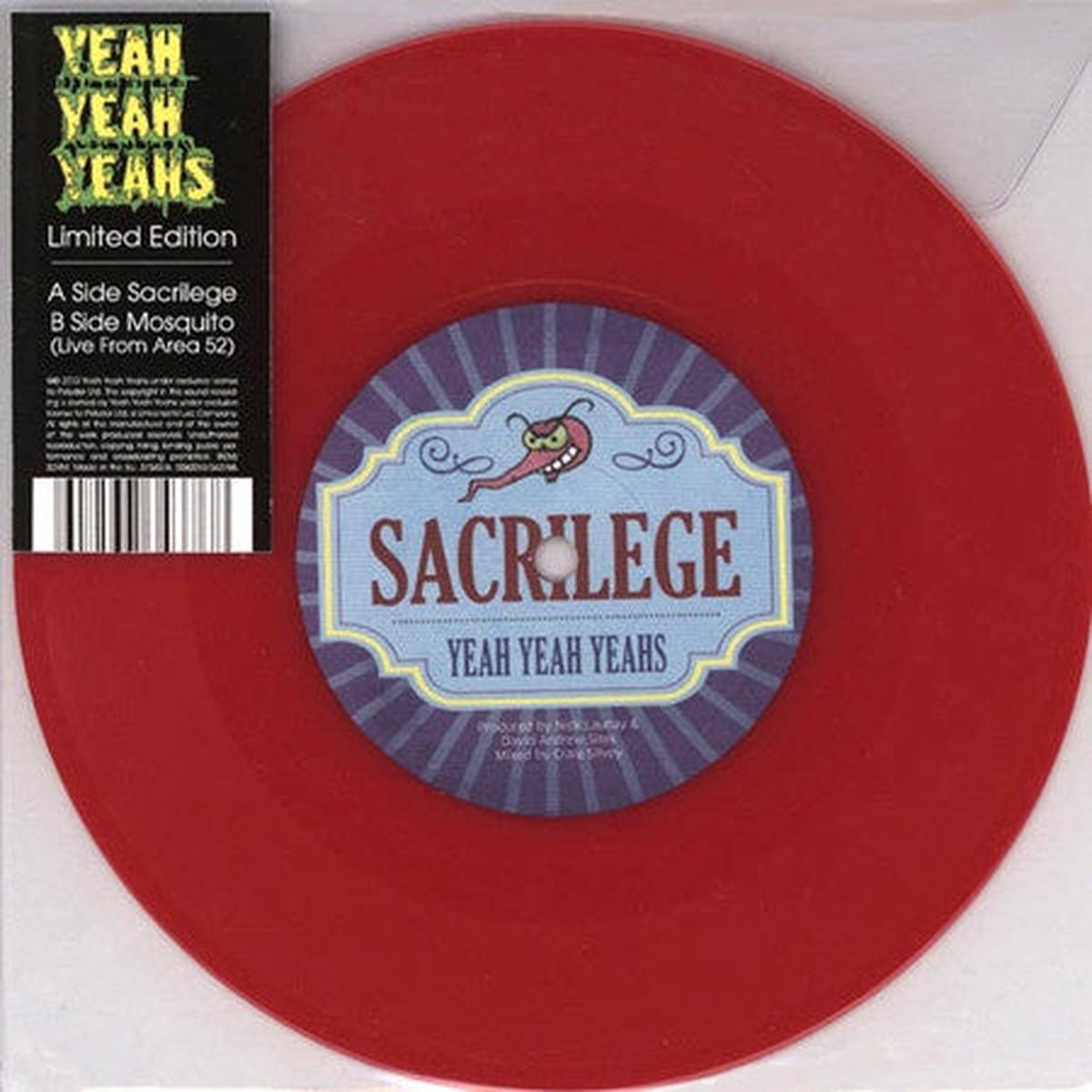 YEAH YEAH YEAHS-SACRILEGE LTD EDT RED VINYL 7  VG