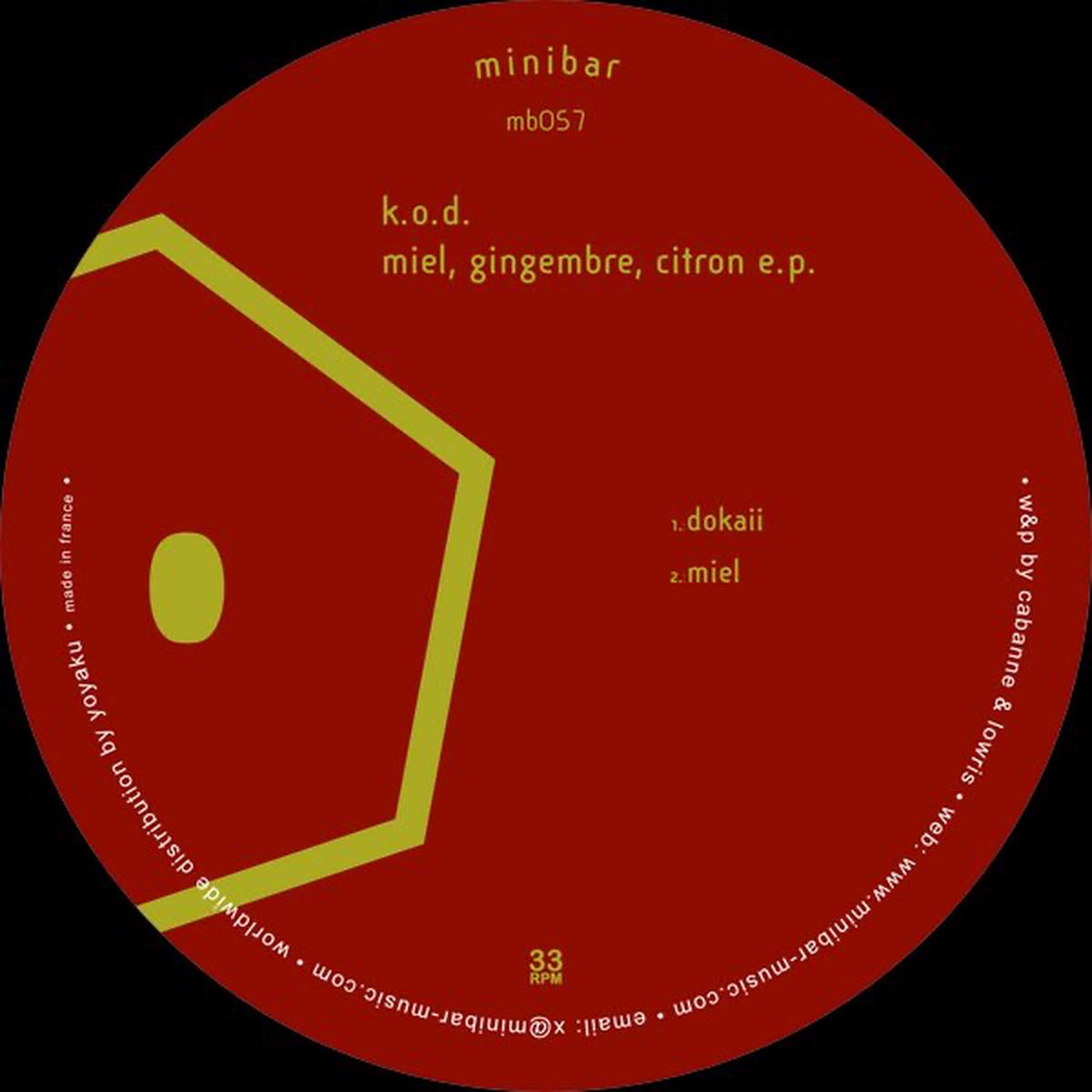 (PRESALE 4/27/26) Miel, gingembre, citron EP (VINYL) | Mint (M) Mint (M) - - MINIMAL/DUB *NEW*