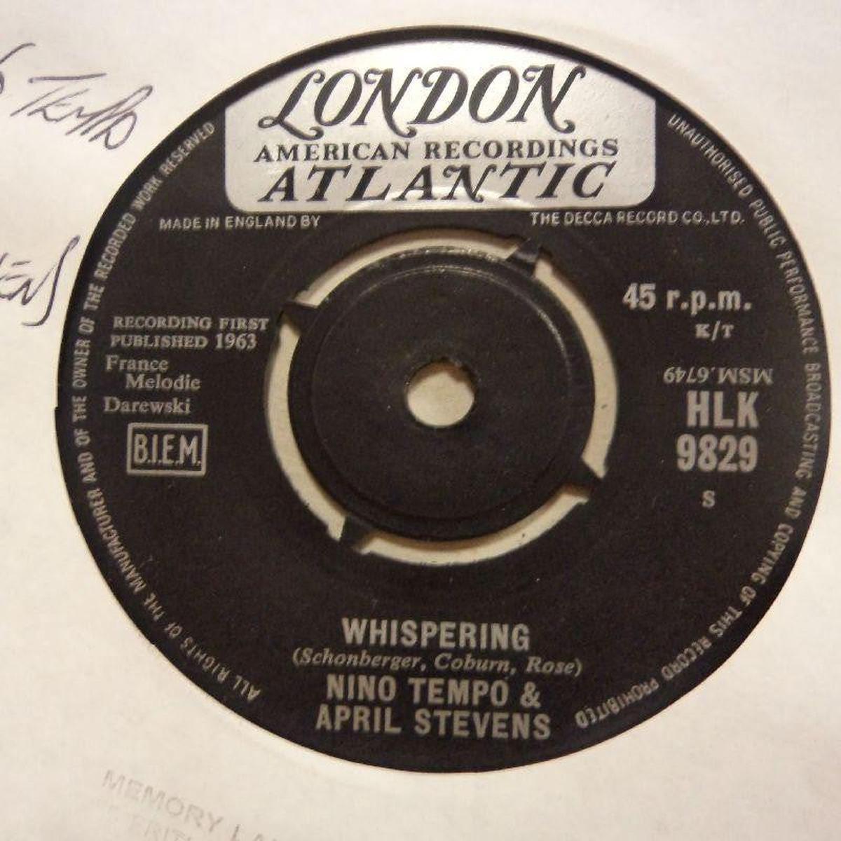 Whispering/ Tweedlee Dee-London-7  Vinyl-Ex/Ex