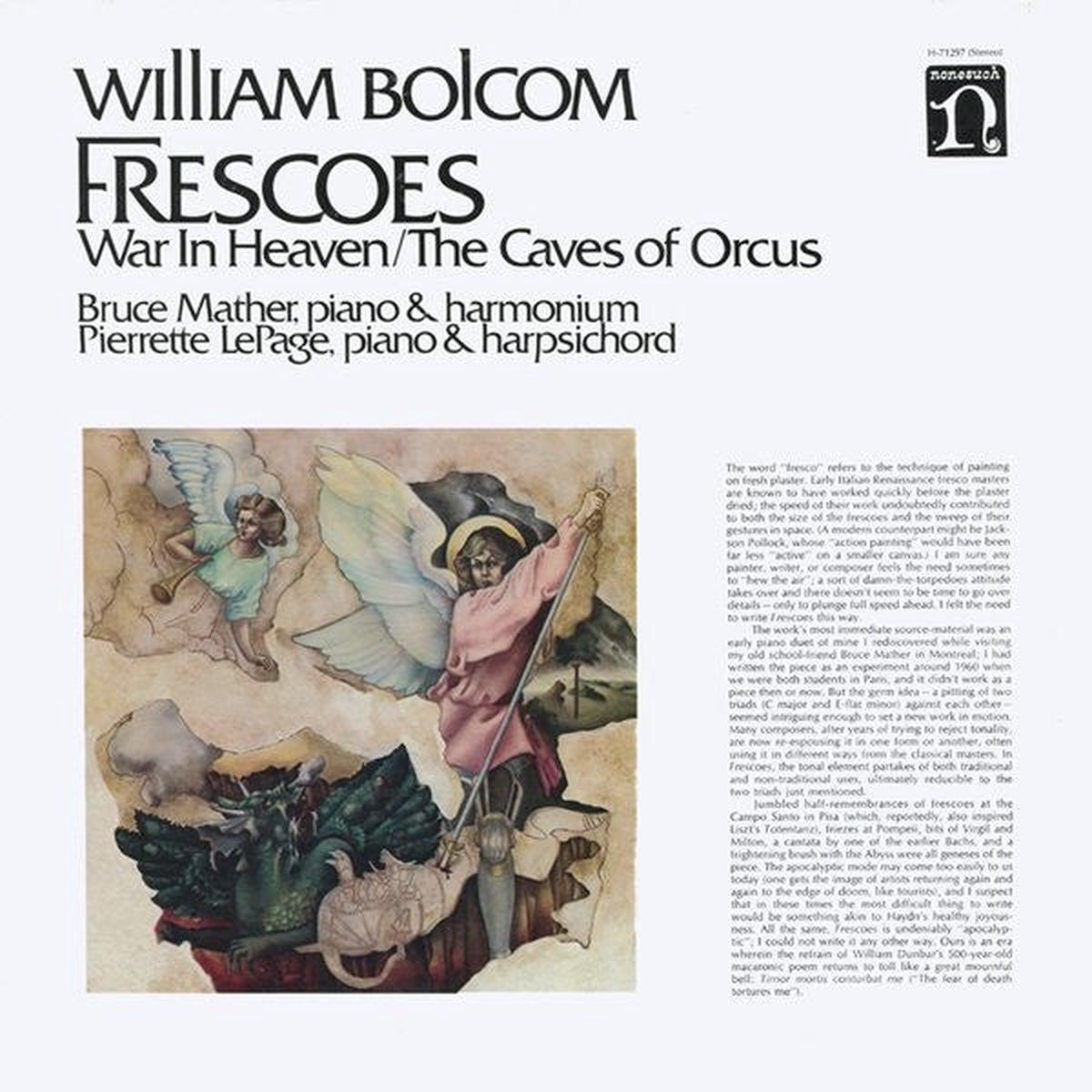 William Bolcom  Frescoes (War In Heaven / The Caves Of Orcus) LP