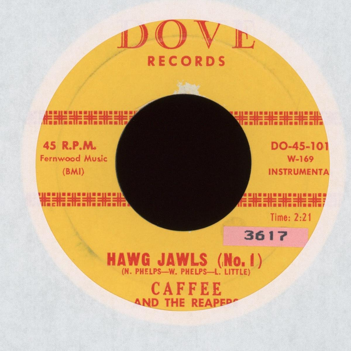 Caffee And The Reapers - Hawg Jawls (No 1) on Dove Greasy Instro RB 45
