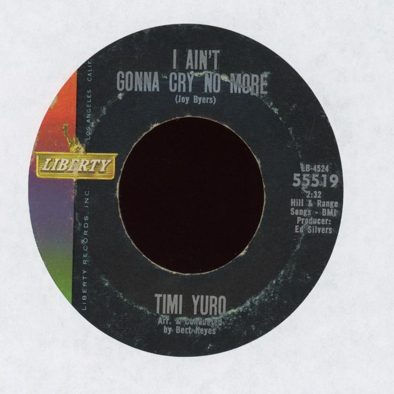 Timi Yuro - The Love Of A Boy / I Aint Gonna Cry No More on Liberty Northern Soul 45