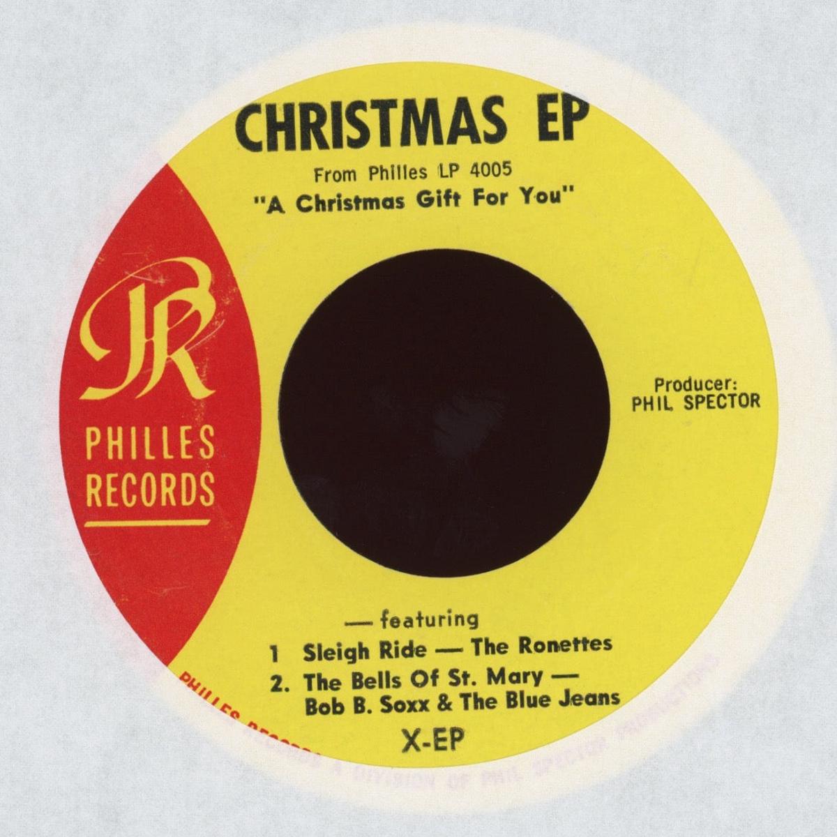 Various - Christmas EP on Philles Ronettes Darlene Love Promo RB Christmas 45