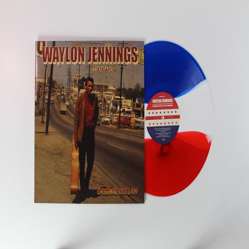 Waylon Jennings - Original Outlaw on Goldenlane Red White & Blue Vinyl