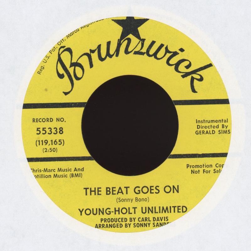 Young Holt Unlimited - The Beat Goes On Brunswick Promo Soul Jazz Funk 45