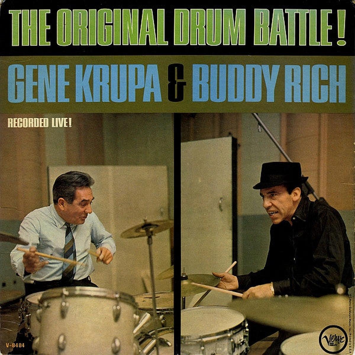 Gene Krupa & Buddy Rich The Original Drum Battle!  V-8484 (1955) Jazz (Vinyl)