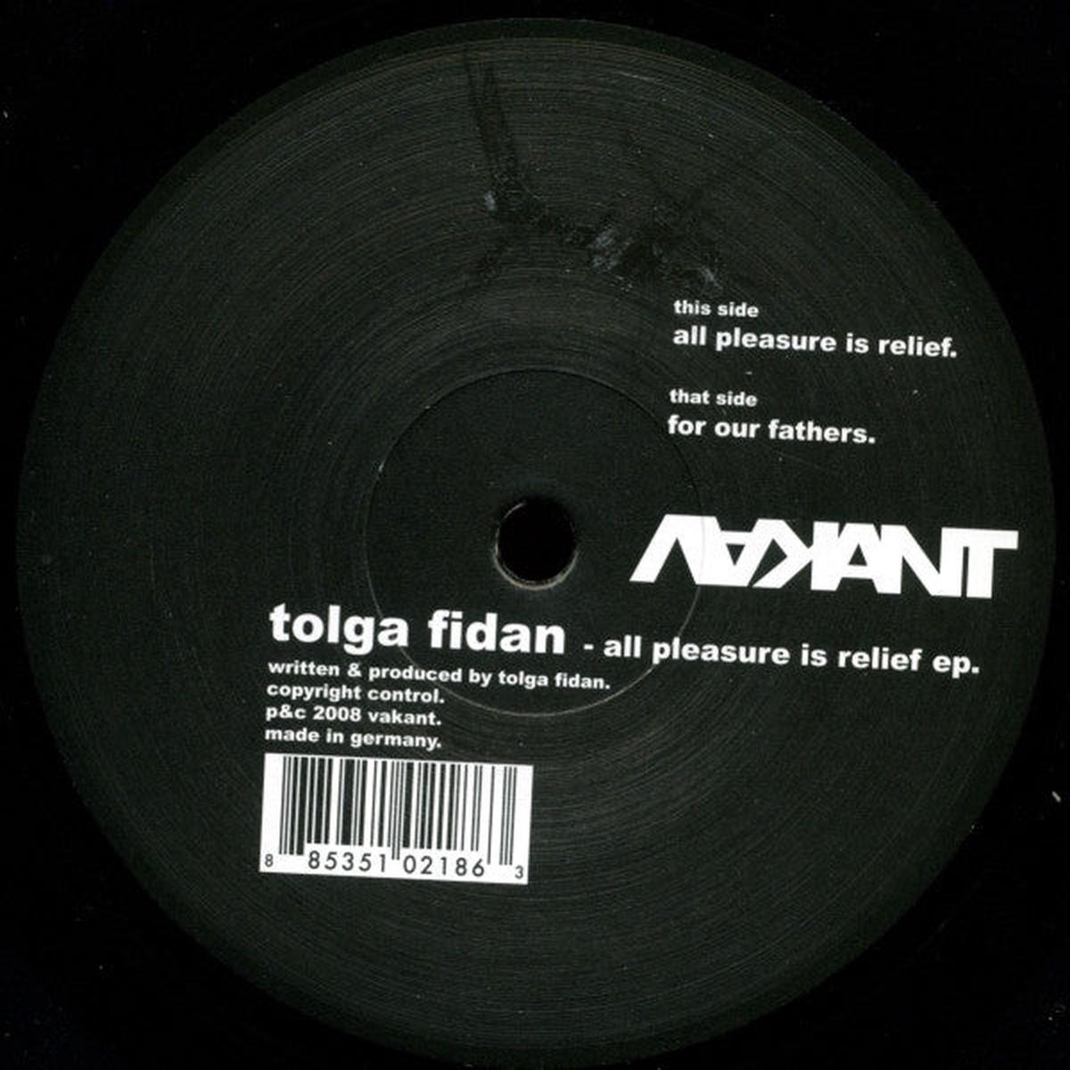 TOLGA FIDAN ALL PLEASURE IS RELIEF EP