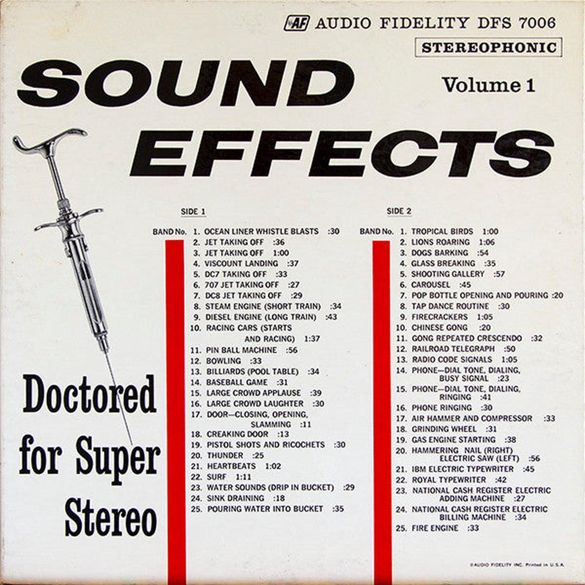 Various Sound Effects Volume 1 (Sound Effects, Vinyl LP)