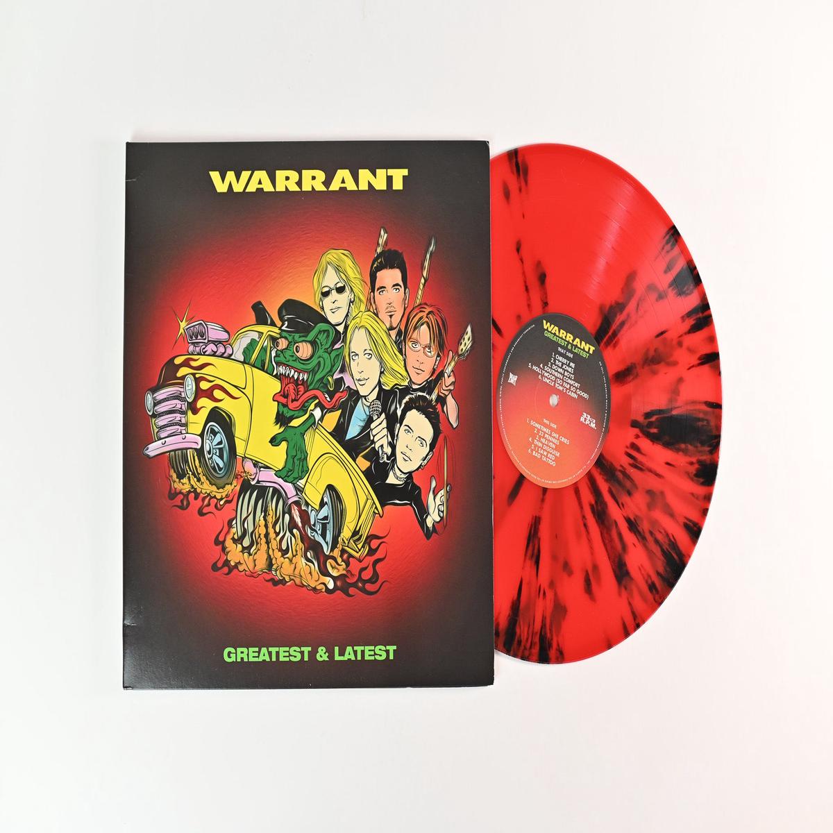 Warrant - Greatest Latest on Deadline Music - Red Black Splatter Vinyl