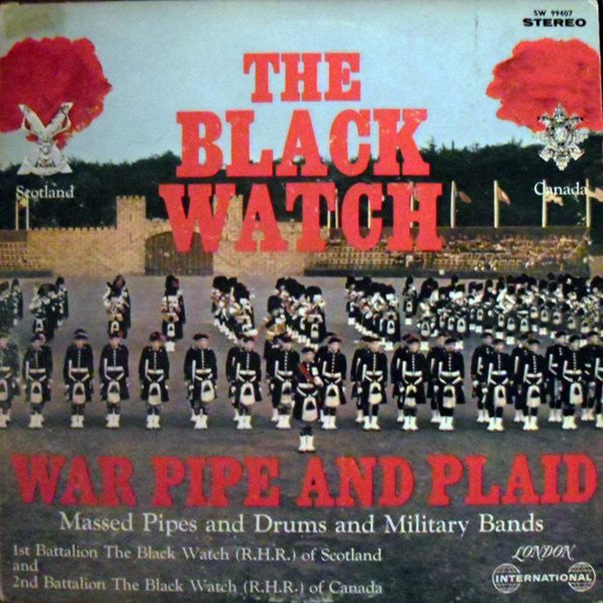 Black Watch  War Pipe And Plaid -1966 -  Military, Pipe & Drum (Rare Vinyl)