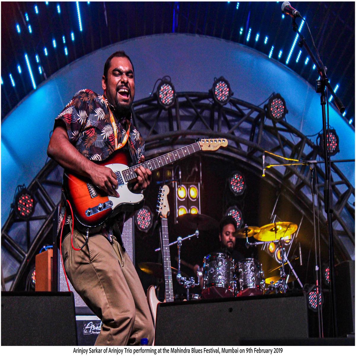 Arinjoy Sarkar of Arinjoy Trio performing at the Mahindra Blues Festival, Mumbai on 9th February 2019 (Photo Frame)