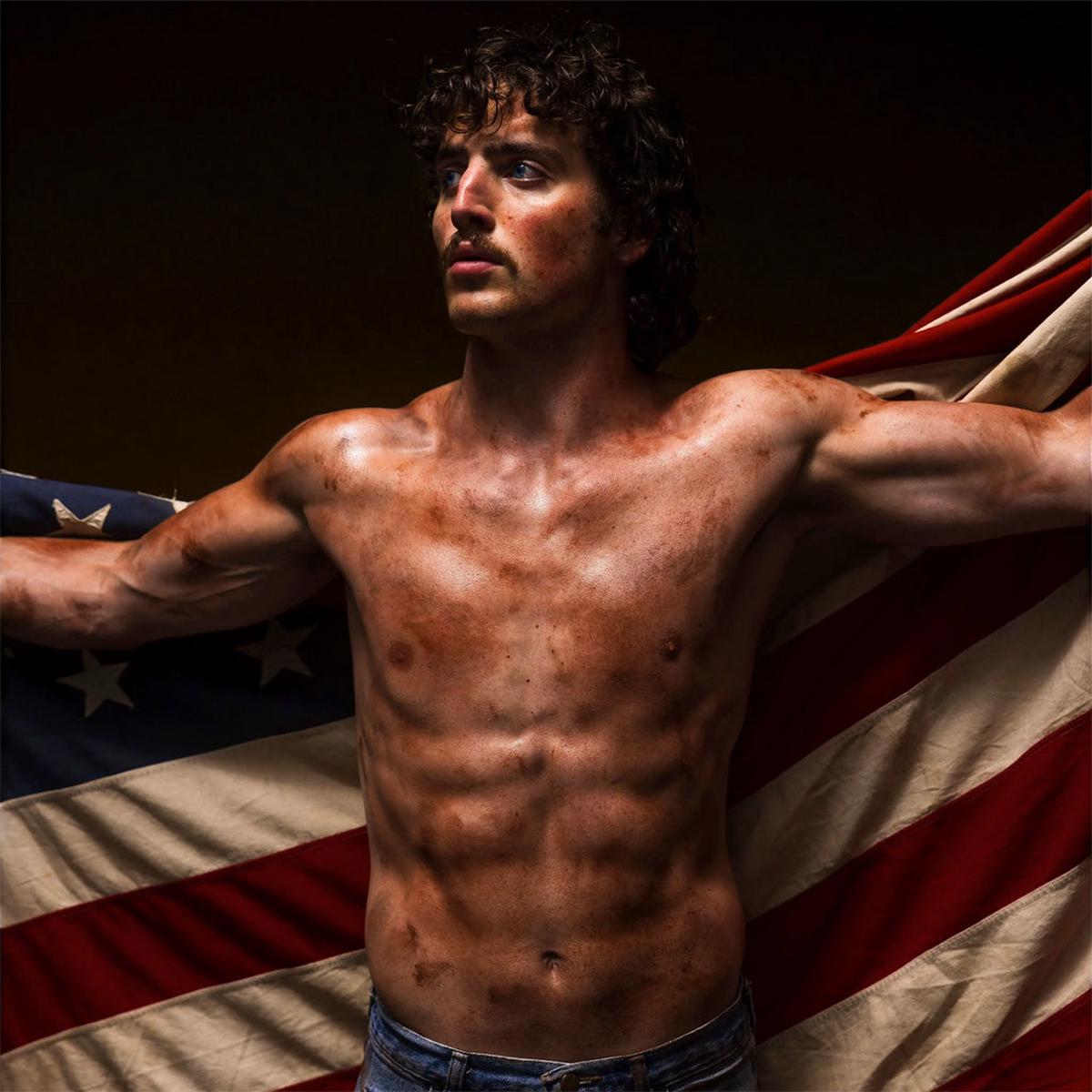 American Heart (Red/White/Blue Marble Vinyl)- Benson Boone (Vinyl) (AE)