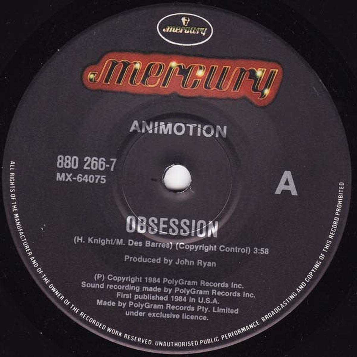 ANIMOTION - OBSESSION (7", 45 RPM)