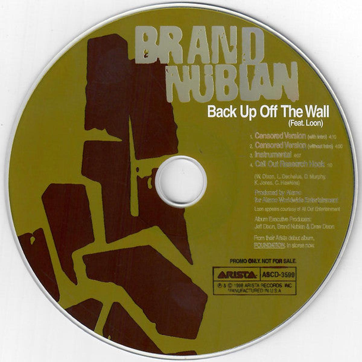 Brand Nubian Feat. Loon - Back Up Off The Wall (CD, Single, Promo) (Very Good Plus (VG+))
