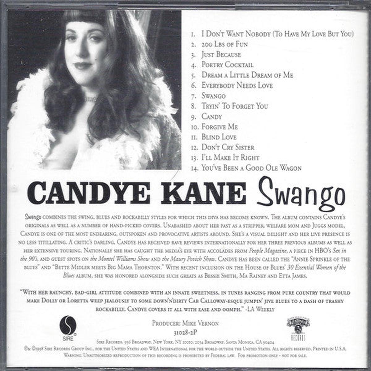 Candye Kane  Swango CD VG+/VG+